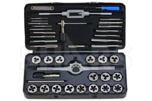 Shars 40-teilig 3 mm - 12 mm Rechtshand HSS Metrisch Gewindebohrer & Schneideisen Set Neu M} - Bild 1 von 7