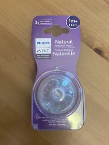 Philips Avent Natural Response Nipple 2x Flow 3 Nipples 1M+ Baby Bottle NEW - Picture 1 of 2