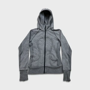 Lululemon Scuba Hoodie Womens Size 4 Gray Full Zip Sports Hooded Sweatshirt - Picture 1 of 8