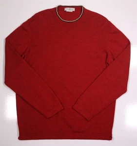 Ermenegildo Zegna Sweater Men’s XL Red Knit Wool Crewneck Pullover EU 54 US 44 - Picture 1 of 6