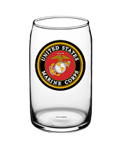 US Marine Corps - 16 oz Beer Can Glass Beer Ice Coffee Seltzer Cocktail Tea
