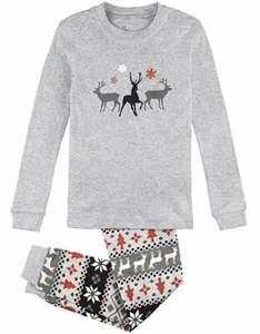 Petit Lem Kid Holiday Boys 2 Pc Set Pyjama Long Sleeve Top & Pant Knit Size 3 - Picture 1 of 3