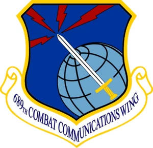 USAF 689th Communications Wing Self-adhesive Vinyl Decal - Bild 1 von 1