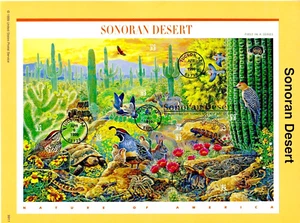 1999 USPS Souvenir 33¢ SONORAN DESERT SHEET OF 10 #9911 w/Watermark Archival - Picture 1 of 2