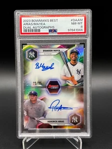 2023 Bowman's Best - Brandon Mayea / Roderick Arias Dual Auto /25 - PSA 8 POP 3 - Picture 1 of 2