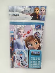 Juego de 7 piezas de papelería y calculadora de regreso a la escuela DISNEY FROZEN II - Imagen 1 de 2