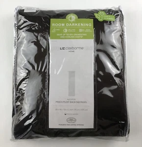 Liz Claiborne Kathryn Pinch-Pleat/Back-Tab Room Darkening Panel BROWN 30" x 120” - Picture 1 of 7