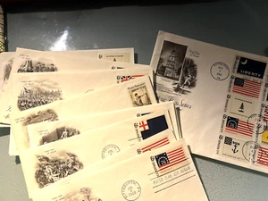 FDI 1968 US flags stamps Artcraft-full set+cover in orig shipper - Picture 1 of 14