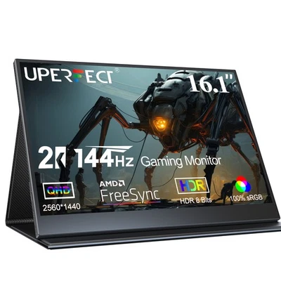 UPERFECT 144Hz 2K Monitor 2560x1440 Portable Monitor Gaming Monitor for PS Xbox