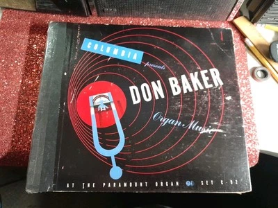 Don Baker At The Paramount Organ Music 78 Rpm 4 Record Book Set Columbia C-92 - Image 1 of 4