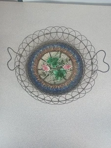 Victorian Wired Basket Villeroy & Boch Majolica Grape Tree Plate (7 in) - Picture 1 of 9