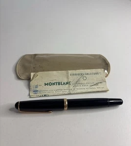 Montblanc 342 Füller 14C 585 Goldfeder schwarz Vintage inkl. Etui & Anleitung - Bild 1 von 4