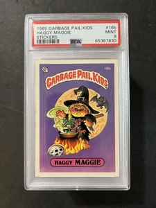 1985 GARBAGE PAIL KIDS STICKERS Matte #16B Haggy Maggie SERIES 1 PSA 9 GPK OS1 - Picture 1 of 2