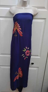 Traje de baño para mujer Mail Connection pareo cubierta de playa púrpura naranja vintage - Imagen 1 de 16