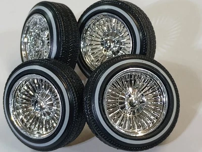 STREETLOW 1/24 МАСШТАБ LOWRIDER КОЛЕСА И ШИНЫ ДЛЯ 1959 CHEVY IMPALA - Изображение 1 из 3