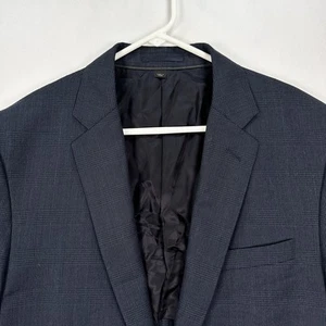 J Crew Blazer Herren 42R Blau Wolle Crosby Tollegno Italy Karo Sport Mantel Jacke - Bild 1 von 14