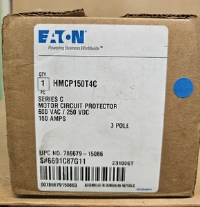 EATON HMCP150T4C 150 AMP Type HMCP Motor Circuit Protector 600V 3 Pole - Picture 1 of 7