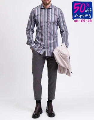 Camicia Dolce & Gabbana ORO RRP€650 taglia 39 15 1/2 M a righe Made in Italy - Immagine 1 di 4