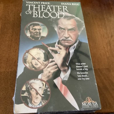 New Sealed Theater Of Blood Boris Karlov (VHS, 1992) MGM/UA Watermarks Horror - Image 1 of 3