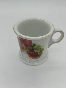 Vintage Floral Shaving Mug With Gold Detailing - Imagen 1 de 8