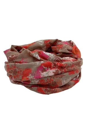 PIECES Scaldacollo Donna Sciarpa marrone-rosso-crema stile casual - Immagine 1 di 4