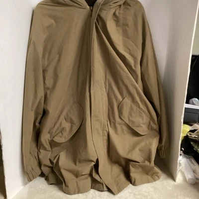 Винтажная мужская куртка Newport Harbor M коричневая с карманами на молнии с мягкой подкладкой и капюшоном - Изображение 1 из 4