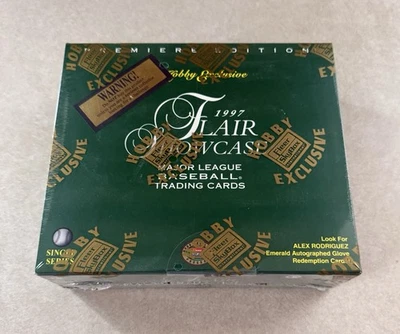 Caja de pasatiempos de béisbol Flair Showcase 1997 sellada de fábrica/edición de estreno Foto 1 de 4
