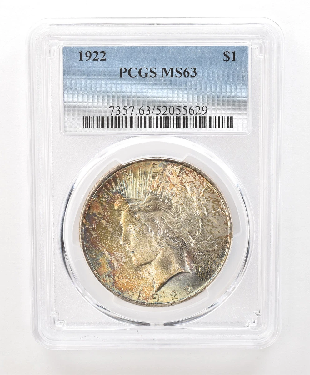 MS 63 Graded 1922 Year Peace Dollars (1921-1935) for sale | eBay