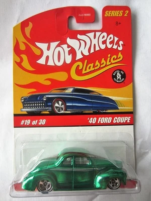Hot Wheels Classics Series 2 19 Of 30 Green Spectraflame '40 Ford Coupe On - Image 1 of 3