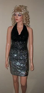 $198 NWT Victoria Secret Gudi Sequin Cowlneck Halter Dress XS - Picture 1 of 4