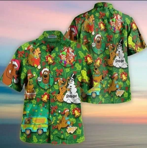 CAMICIA HAWAII SCOOBY DOO FRIENDS BUON NATALE 3D regalo festa della mamma miglior prezzo - Foto 1 di 3