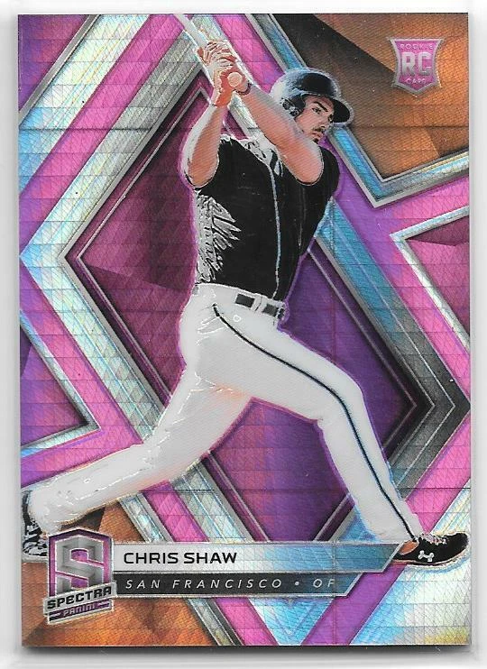 Chris Shaw 2019 Spectra  Baseball Neon Pink Prizm Rookie #62 Ser#7/75 - Image 1 of 1