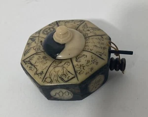 Vintage Handmade Chinese Snuff Incense Opium Trinket Box Carved Wood  2.5 - Picture 1 of 10
