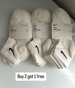 Nike Everyday cotton cushioned Bobby sock 3 pairs EUR 34-38 UK 2-5 - Picture 1 of 4