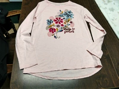 Xhilaration Pink  Long Sleeved Always Be Yourself Top Size Girl's XL 14/16 - Image 1 of 2