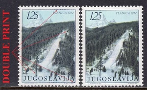 097 - YUGOSLAVIA 1972 - Slovenia - Planica - Double Print - ERROR - MNH - Picture 1 of 2