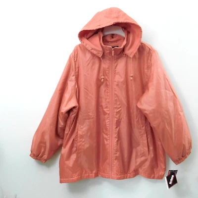 Chaqueta repelente de lluvia TOTES de colección con capucha manga larga cremallera para mujer 3XL con etiquetas Foto 1 de 4