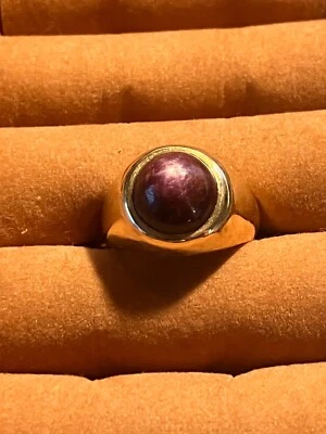 Star Ruby Ring Natural 14.5ct in 14K Yellow Gold size 8 - Image 1 of 4