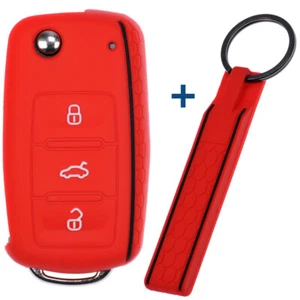 Key case KEY TAG honeycomb design red for VW SEAT ŠKODA Golf 6 Octavia UP Leon