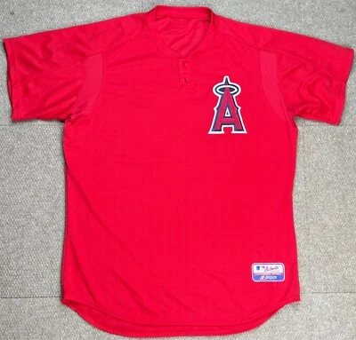 Majestic Vintage MLB #85 Carney Langford Anaheim Angels Baseball Jersey Size 48 - Image 1 of 4