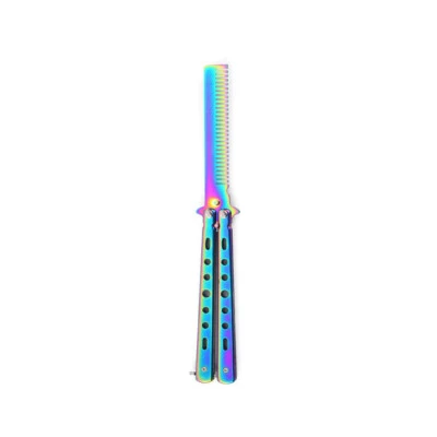 EE. UU. 1 Pieza Práctica BALISONG METAL MARIPOSA Surtido Entrenador Cuchillo HOJA Peine B Foto 1 de 4