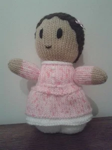 Cuddly Toy Hand Knitted Doll (8")  - #22  (15% donated to Cancer Research) - Picture 1 of 1