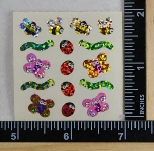 Sandylion WINZIGE SCHMETTERLINGE UND KÄFER Aufkleber 1 Quadrat PRISMATISCH - Bild 1 von 1