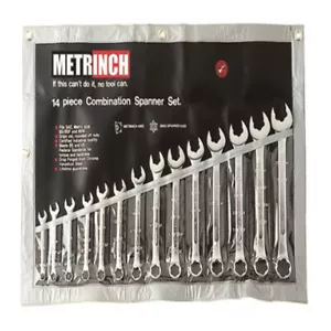 JUEGO DE LLAVES DE COMBINACIÓN TENSORA METRINCH 14 piezas met 8-23mm a/f 5/16"" - 7/8"" + BSW - Imagen 1 de 3
