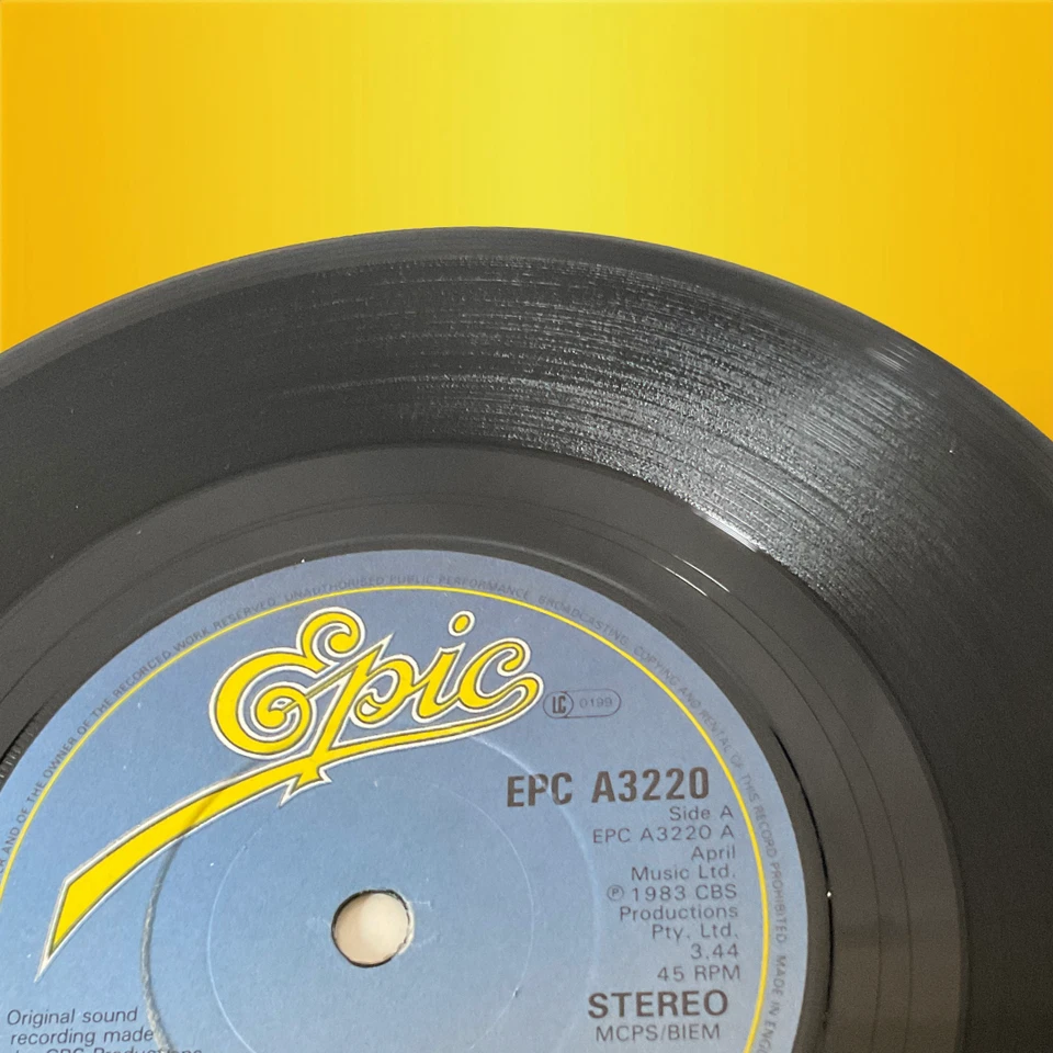 Men At Work - Overkill / Till the Money Runs Out - 7" Vinyl 1983 CBS A3220 - EX - Image 1 of 4