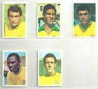 5 x BRAZIL - FKS 'Mexico 1970 World Cup Stickers - Unused German Issues