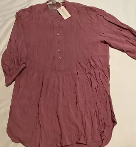 Sundance Top 1/2 Sleeve Coral Women's Shirt Blouse Size Small Buttons B18 - Picture 1 of 8
