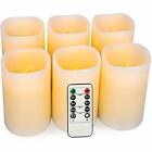 Flameless Candles Battery Operated Pillar Real Wax Flickering Electric LED Ca...