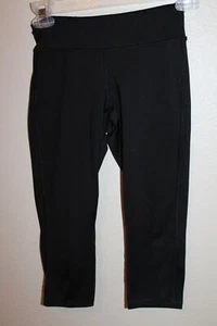 Old Navy Girl's Black Active Wear Capri Leggings Pants Girl Size M 8 - Picture 1 of 3