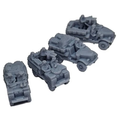 WW2 Desert Rats Land Rover and Chevy Armored Cars 1:200 Scale | 1/72, 15mm - Image 1 of 4